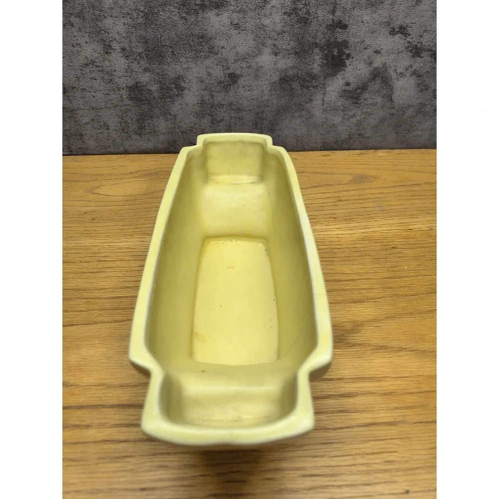McCoy Pottery Planter Yellow Art Deco No. 341 Garden Club Matte MCM Vintage‎